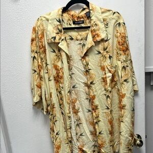 Puritan Cream and Orange Lightweight Shirt Jacket